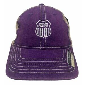 Union Pacific Railroad AHEAD Cap Hat Purple with Pride Flag on the side NWT